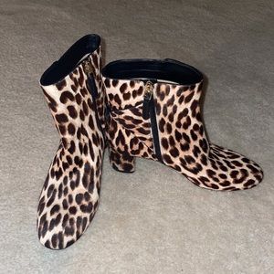 Tory Burch leopard booties
